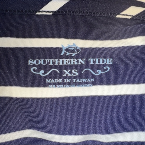 Southern Tide Women’s Soft Knit Striped Dress Crewneck 3/4 sleeves Navy White XS - Picture 10 of 16